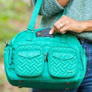 NWT Lug jumper Carryall in kelly green with bonus stash pouch